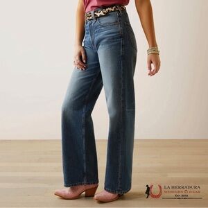Ariat Blue Women's Jeans, Tomboy Wide Leg